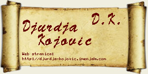 Đurđa Kojović vizit kartica